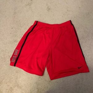 Red and black nike Ohio state athletic shorts
